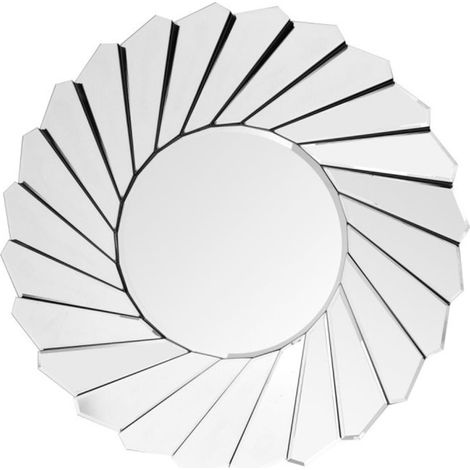 Miroir Mural Design "Zeus" 80cm Argent (1/4)