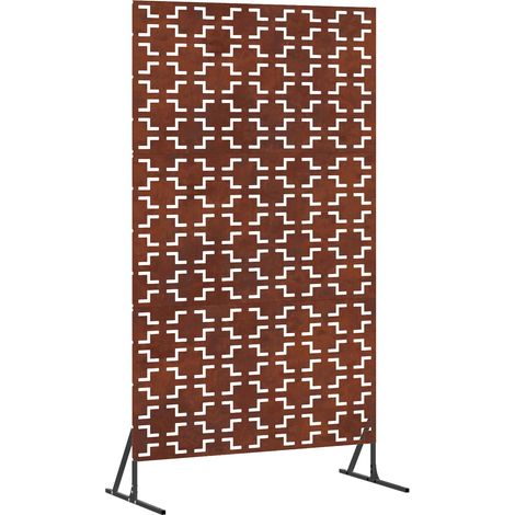 Écran de confidentialité Gris 100 x 50 x 180 cm Acier patiné (1/5)