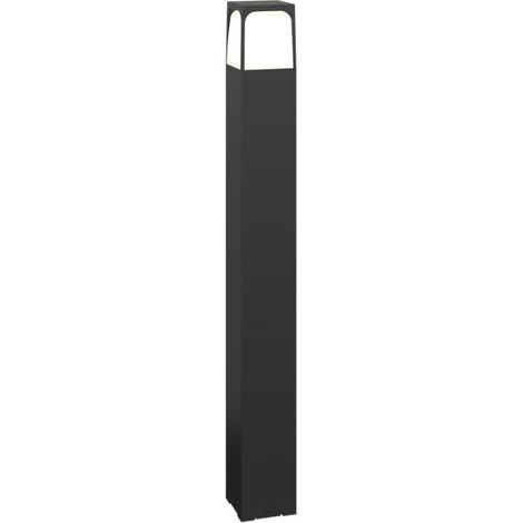 Lampioncino moderno top light york ga e27 led ip54 alluminio policarbonato, dimensione altezza 80 cm (1/5)