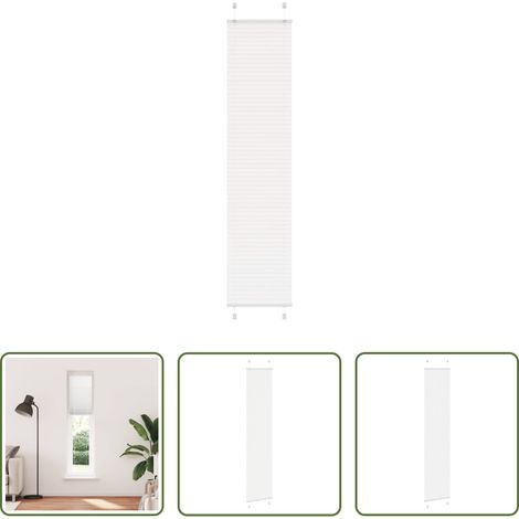 vidaXL Sichtschutz - Plissee Weiß 50x200 cm Stoffbreite 49,4 cm Polyester (1/5)