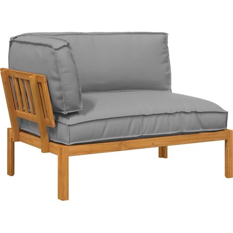 Set di divani Grigio 133 x 92 x 69 cm Legno di Acacia Massello vidaXL