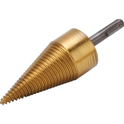 Fendeur de bûches à spirale, foret à cône en bois, tige ronde, outil de fendage plaqué, 42 mm L