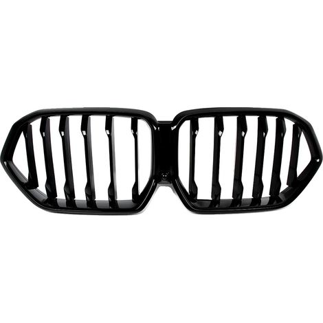 Parrilla delantera tipo riñón, acabado brillante, compatible con SUV de lujo 2020-2023, negro brillante. (1/2)