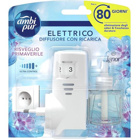 AMBI PUR PROFUMATORE PER AMBIENTI ELETTRICO STARTER KIT 20 ML LENOR RISVEGLIO PRIMAVERILE