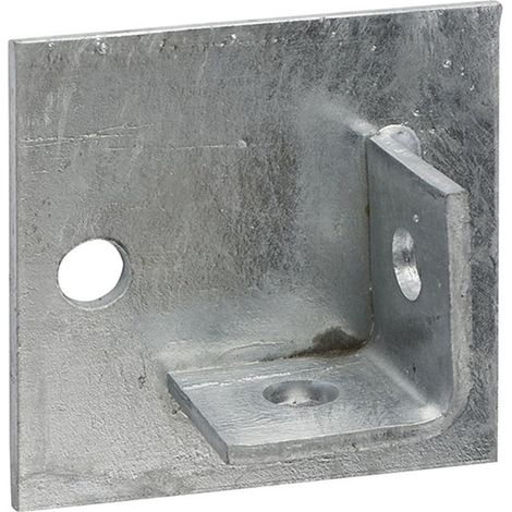 Base Plate 2 Lug 40mm Single Channel HDG - Box of 25 (1/2)