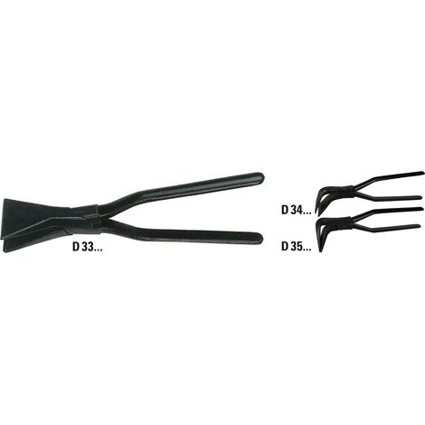 Pince à agrafe incurvée à 45° 60 mm branches entrelacées D341-60 (1/4)