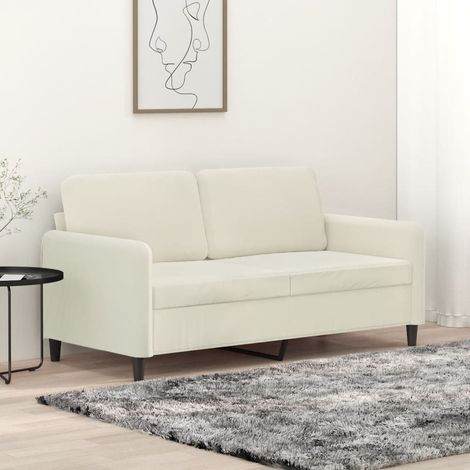 2-Sitzer-Sofa Creme 140 cm Samt vidaXL (1/5)