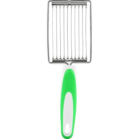 Assiette de découpe en acier inoxydable pour viande, jambon, fruits, tomates, outil de cuisine souple (Vert) (1/5)