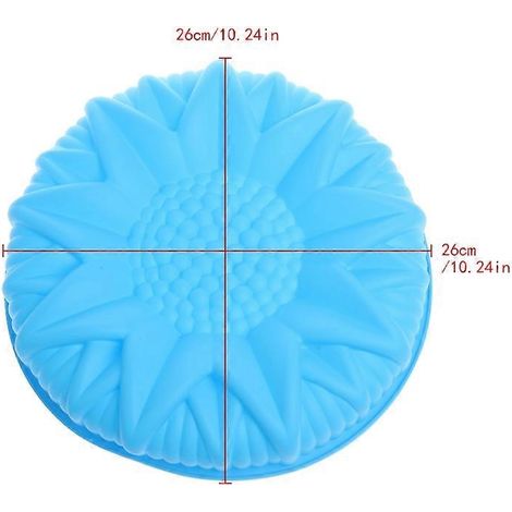Moule à gâteau fondant en silicone tournesol grand format (25 cm), moule à dessert au chocolat, outils de bricolage (1/5)