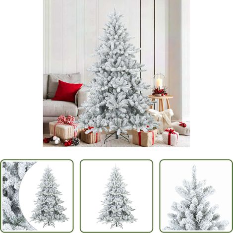 Scharnier-Weihnachtsbaum -  Künstlicher Scharnier-Weihnachtsbaum schneebedeckt Weiß 180 cm (1/5)