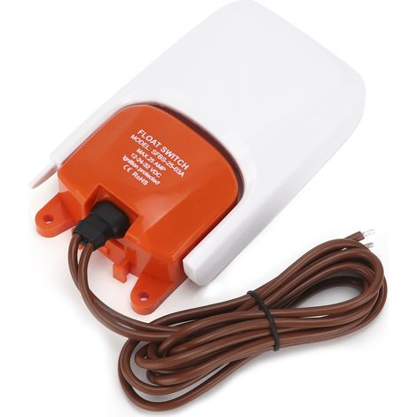 Pompe de cale bateau avec interrupteur à flotteur, résistant UV et anti-vieillissement, compatible 12V 24V 32V, 25 ampères, système de drainage automatique pour bateau. (1/5)