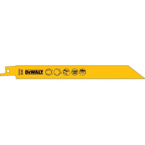 Dewalt Säbelsägeblatt 203x1,8mm Metall 5 Stück.