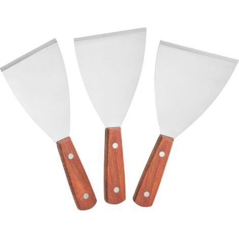 Spatule Cuisine, Spatule Plancha Pour La Restauration/Cuisine/Nettoyage, Idéal Pour Le Steak a L'Intérieur Et a L'Extérieur (Paquet de 3) (1/5)