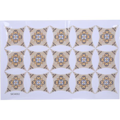 Autocollant diagonal PVC adhésif imperméable pour carrelage mural et sol, décalcomanie de sol autocollante (2) (1/5)