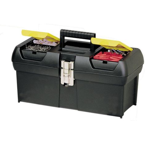 Stanley – Boîte à outils série pro 41,1 x 19,9 x 18,5 cm – 2 organiseurs sur le couvercle – Poignée rabattable – Cadenassable