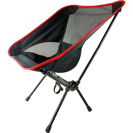 Silla de camping plegable con bolsa de transporte, silla de playa plegable ultraligera para senderismo, pesca, barbacoa, picnic al aire libre, capacidad de 240 kg (1/4)
