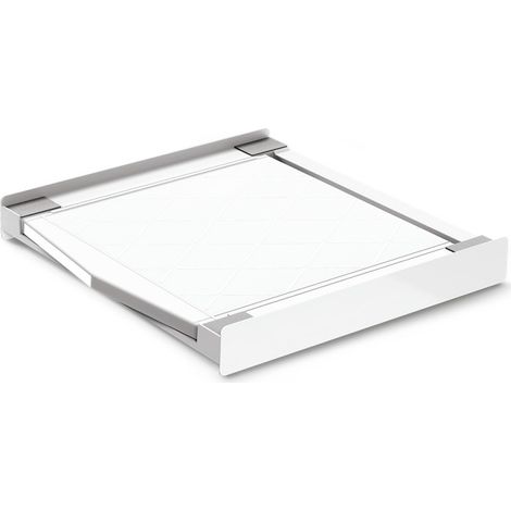 Kit Universal mit Bolero Tray, um Waschmaschine und Trockner in einem einzigen Block zu vereinen und den Platz zu optimieren. Abnehmbares Tablett, einfache Installation. (1/4)