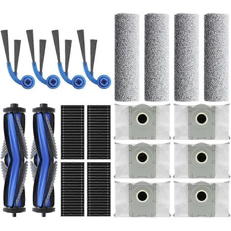 Pièces détachées pour aspirateur robot ECOVACS T80 PRO OMNI / T80 OMNI : brosses latérales principales, lingettes de nettoyage, filtres HEPA, sacs à poussière et accessoires