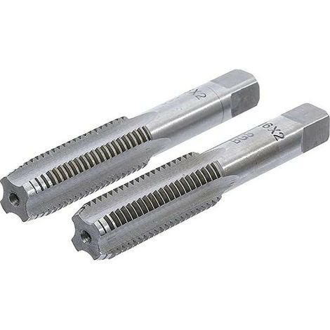 Taraud M16 x 2 00 mm - Acier À Outils GCr15 - Ébaucheur Et Finisseur - Pour Filetage Précis - Lot De 2 (1/2)
