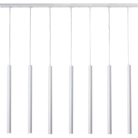 Suspension barre Yabu 140 cm blanc métal 7xGU10 Shilo (1/3)