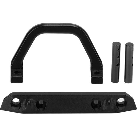 Frontstoßstange aus Aluminium mit LED-Beleuchtung für Axial SCX24 1/24 RC-Car, schwarz (1/5)