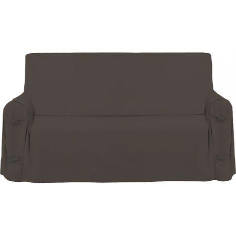 Housse de canapé en coton PANAMA taupe