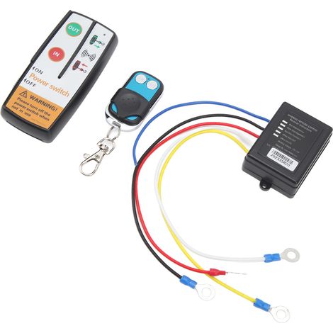Kit de télécommande sans fil pour treuil 12 V/24 V, réponse rapide, portée de 15 mètres, contrôle précis avec récepteur pour camion, VTT et SUV (1/5)