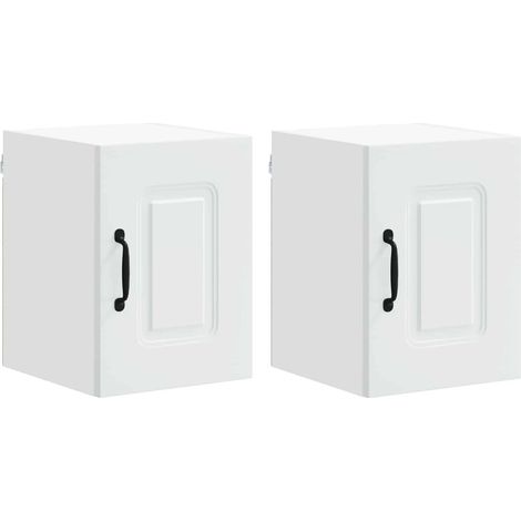 Set di 2 mobili da cucina moderni pratica conservazione 30 x 31 x 40 cm in legno ingegnerizzato bianco 020053534