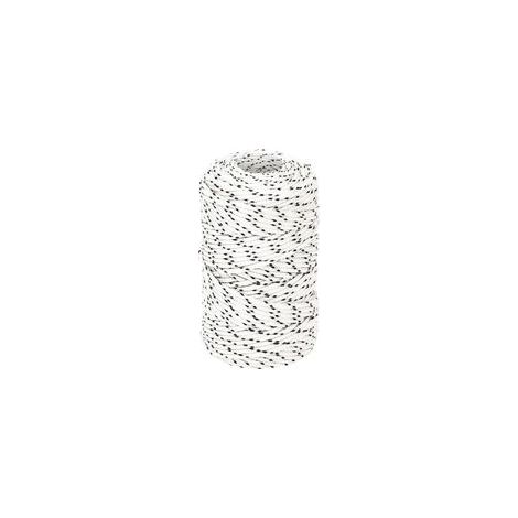Corde de bateau tressée, blanche, 2 mm x 250 m, polyester - Crezuo (1/4)