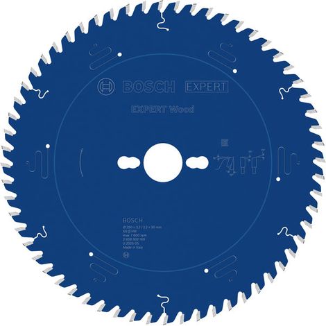 Bosch EXPERT Wood Circular Saw Blade 250 x 3.2/2.2 x 30 mm T60 2608902169 (1/4)