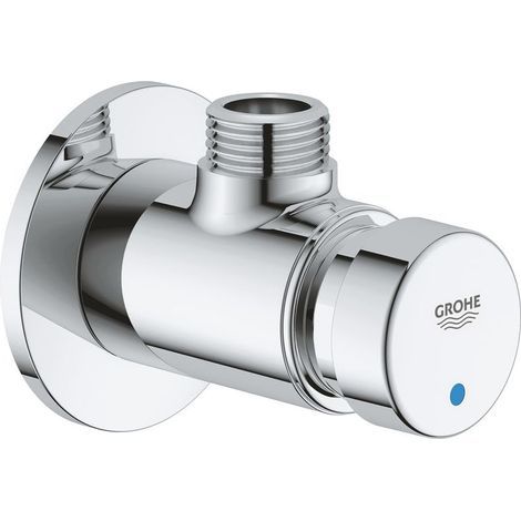 Grohe Euroeco CT Selbstschluss-Brauseventil, Aufputz-Montage, ohne Mischung, Markierung Blau/Rot, Chrom