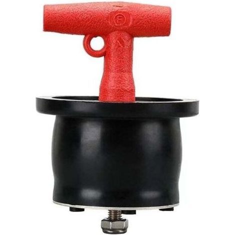 Crezuo T-förmiger Ablassstopfen mit Schraube und Mutter für Rohrdurchmesser von 165 bis 180 mm (1/4)