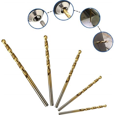 60-teiliges Mini-Bohrer-Set + 12 kostenlose Mikro-Bohrer aus Hochgeschwindigkeitsstahl und Titan (3/64" - 1/8") (1/5)