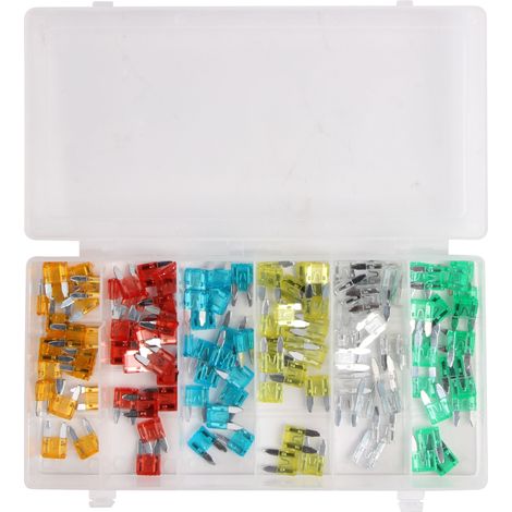 Coffret Assortiment de 120 Mini Fusibles Auto Enfichables