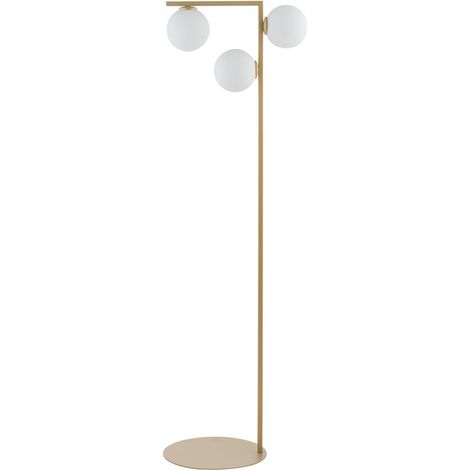 Lampada da terra moderna oro-beige 3 globi G9 Sigma