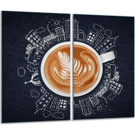 Tagliere in vetro 2x 30x52 caffè (1/5)