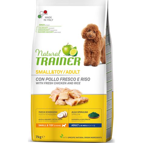 Croccantini Cane Small & Toy Pollo e Riso 7 kg Natural Trainer (1/6)