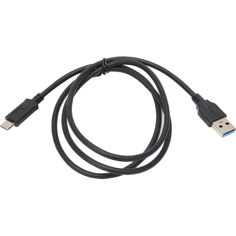 Câble USB Type-C vers USB-A 3.1, 1 m, noir, charge rapide, PVC durable (1/5)