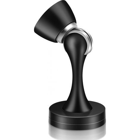 Schwarze magnetische Türstopper für untere Türkante, Wand- und Bodenbefestigung, robuster magnetischer Türfallenhalter, Wandschutz, 1er-Pack (1/5)