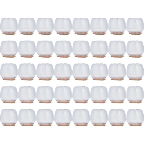 40 protège-pieds de chaise en silicone épais, transparents et antidérapants (1/5)