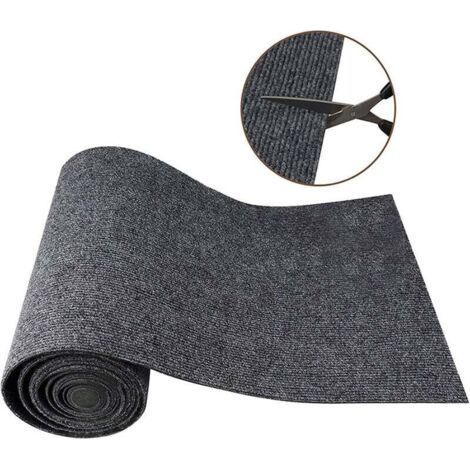 Zelfklevende kattenkrabmat 40×100cm - Antikrasbeschermer voor bankfurniture - Knipbaar kattenklimspeelgoed - Kattenkrabmat - Grijs (1/4)