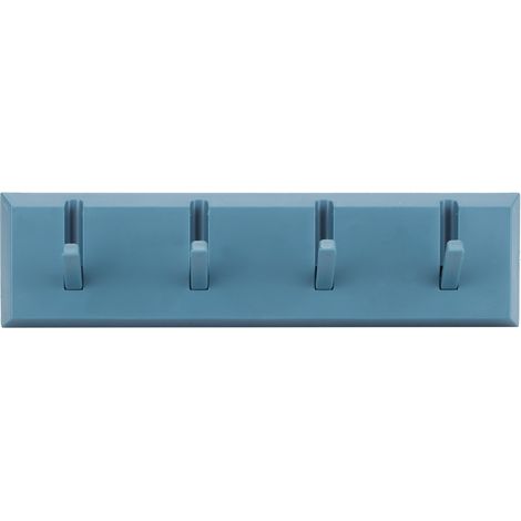 Crochet mural pour porte - Porte-clés, porte-chapeau, décoration murale salle de bain (Bleu foncé) (1/5)
