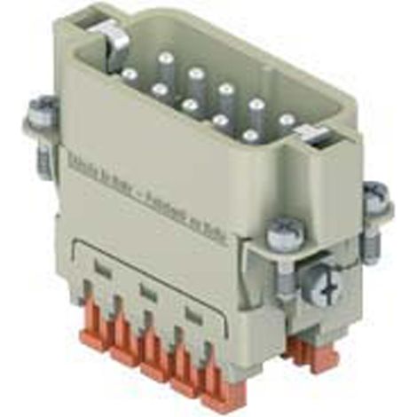 CSAHM 10 I.L.M.E. Ilme CSAH-SQUICH Stifteinsatz (M) Käfigzugfederanschluss, 10-polig+PE 250V, 16A - 1 Stück