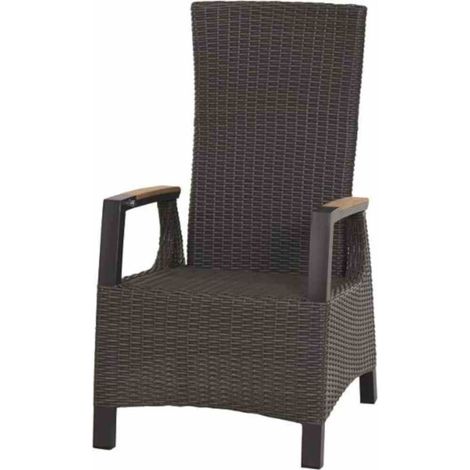 Siena Garden Dining Move Sessel Lugano Alu anthrazit/Teak Hochlehner
