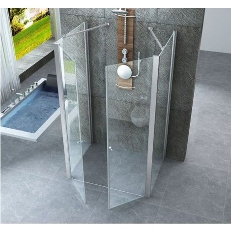 Bagno Italia Box doccia 6mm due ante fisse da 70 cm e doppia porta saloon da 70 cm (1/5)