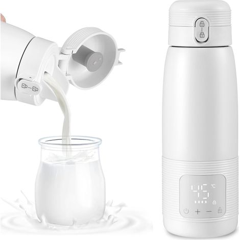 1 Chauffe Biberon, Portable, 500ml, Température Réglable, ABS, Voyage