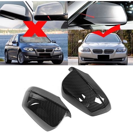 Coques de rétroviseurs extérieurs de portière de voiture 51167216369 compatibles avec BMW Série 5 Berline F10 520i 523i (avant restylage) 2011-2013 (1/4)