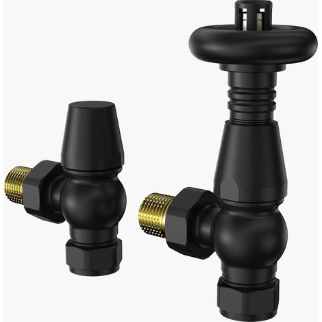 Traditional TRV Radiator Valves - Black