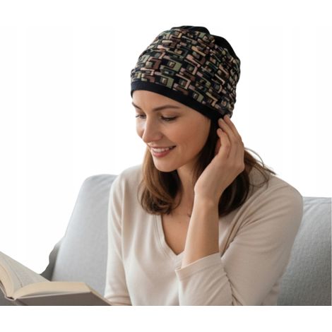 Turbante autunnale da donna per la testa Lila 554 dopo la chemioterapia, elegante e comodo (1/5)