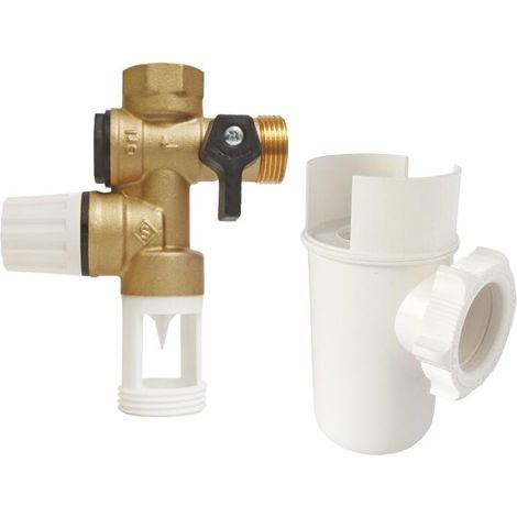 Kit NF comprenant 1 groupe de sécurité laiton et 1 entonnoir siphon